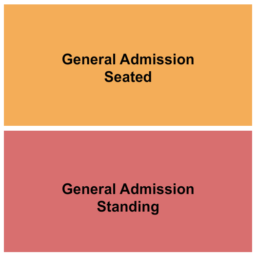 The UC Theatre GA Seated/Standing Seating Chart