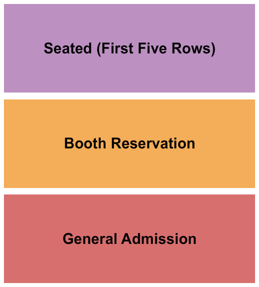 The Urban Lounge GA/Booth/Seated Seating Chart