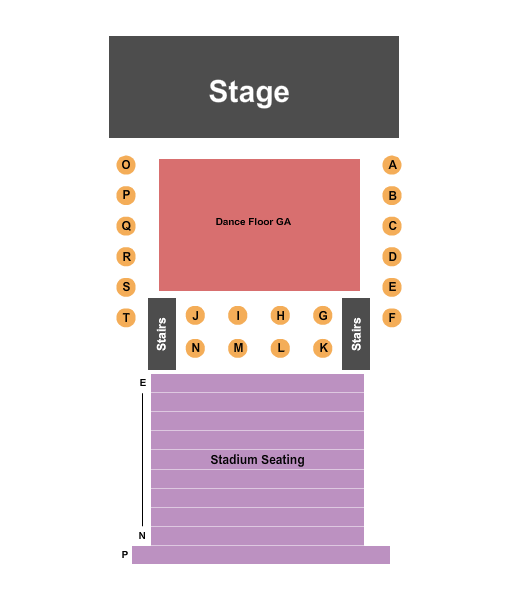 The Ute Theater Endstage - GA Dance Floor Seating Chart