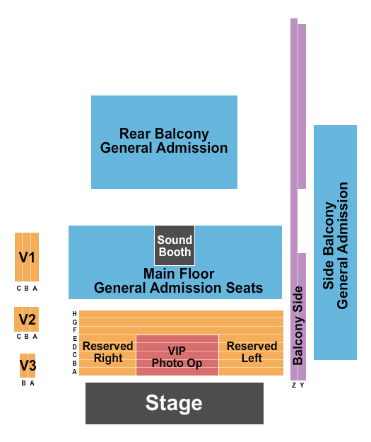 The Vault - Saginaw Endstage - Reserved & GA Seating Chart