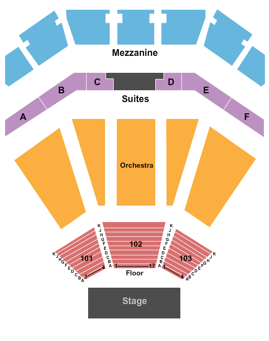 The Venue at Horseshoe Casino Endstage 3 Seating Chart