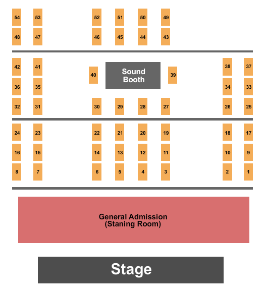 The Vixen Endstage GA Seating Chart