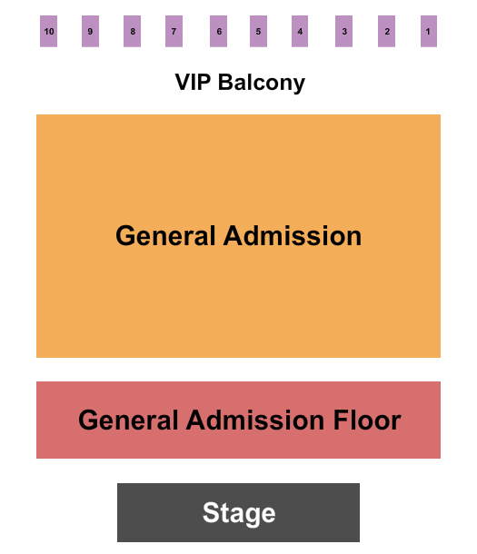 The Vixen GA Flr/Balcony Seating Chart
