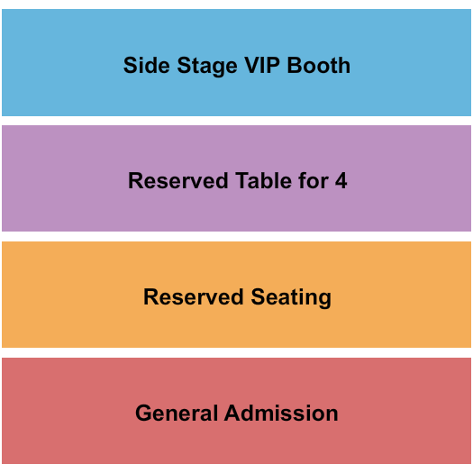 The WC Social Club GA/Reserved/Table/VIP Seating Chart