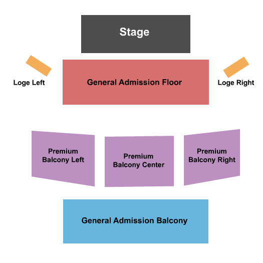 seating chart for The Wilma Theatre - MT - GA Floor/Premium/GA Balcony - eventticketscenter.com