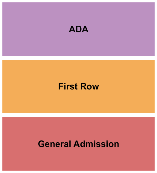 The Waldo Theatre GA/First Row Seating Chart