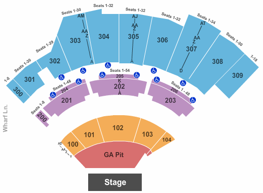 The Wharf Amphitheatre seating chart event tickets center