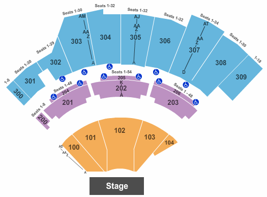 seating chart for End Stage - eventticketscenter.com