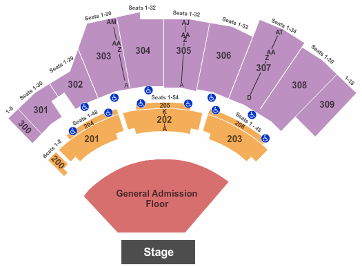 The Wharf Amphitheatre Endstage GA Floor Seating Chart