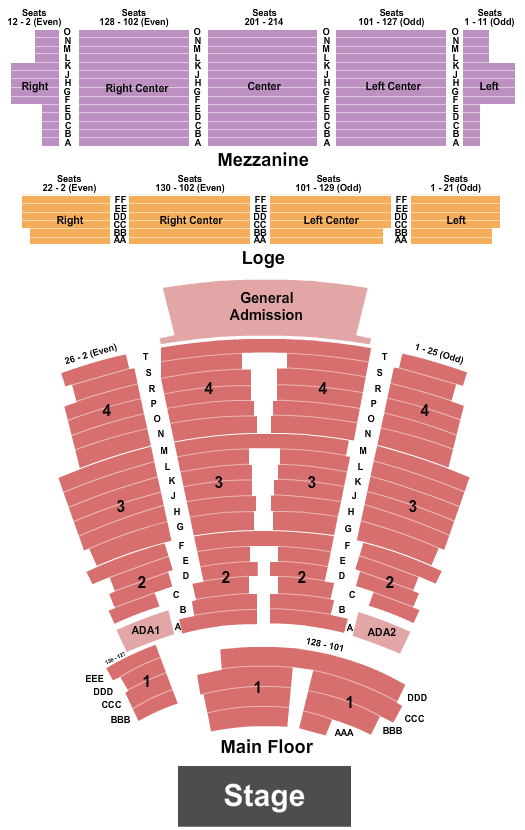 The Wiltern End Stage 3 Seating Chart