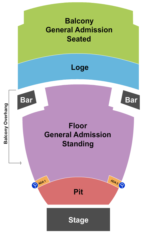 The Wiltern GA Pit/Flr/Balc - RSV Loge Seating Chart