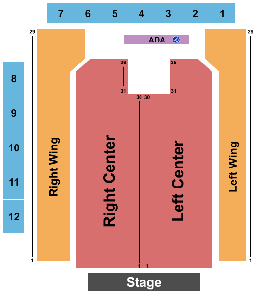 Wind Creek Event Center Endstage - 2 Seating Chart