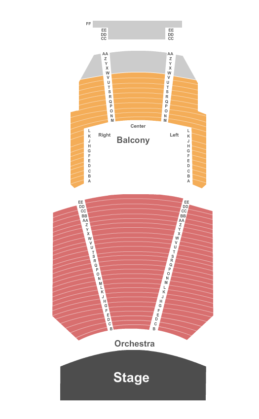 The Wright Center End Stage Seating Chart