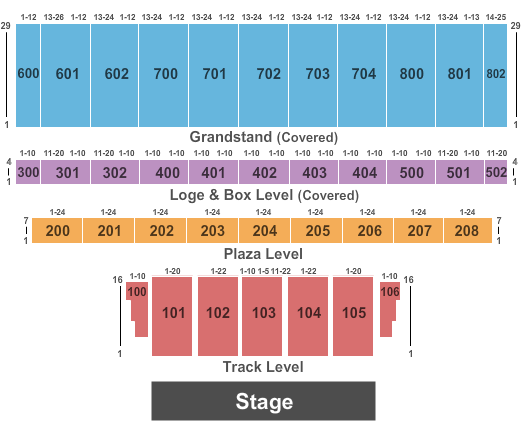 The York Fairgrounds - PA Standard Seating Chart