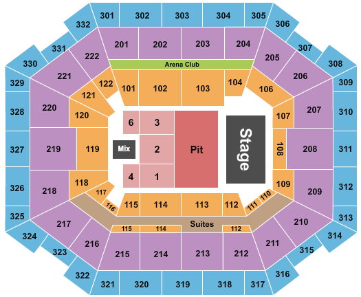 The Yuengling Center DOECHII Seating Chart