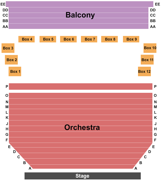 Theatre Aquarius End Stage Seating Chart
