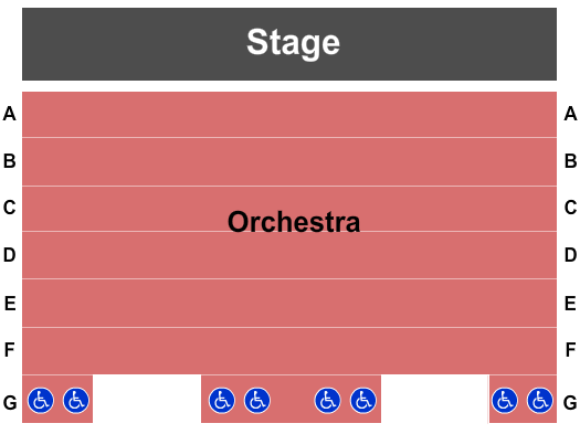 Theatre Five at Theatre Row End Stage Seating Chart