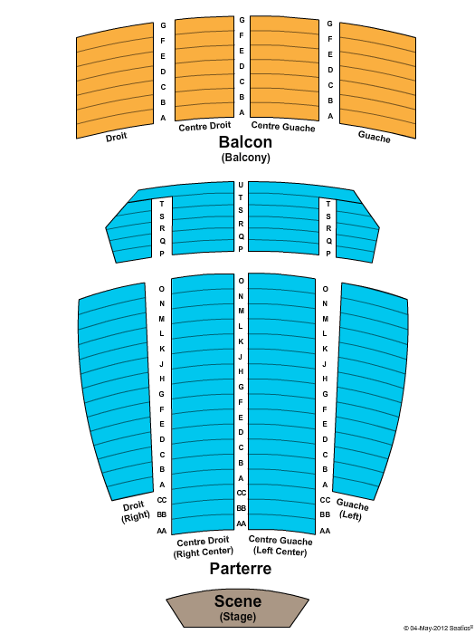 Theatre Lionel Groulx End Stage Seating Chart