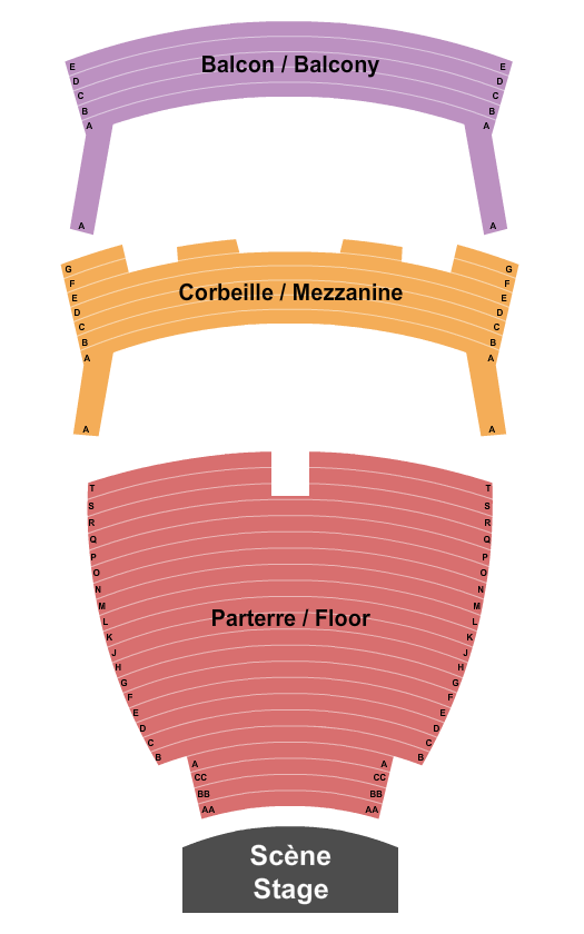 Theatre Maisonneuve At Place des Arts Seating Chart
