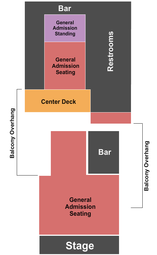 Theatre Of The Living Arts GASeating/Standing Seating Chart