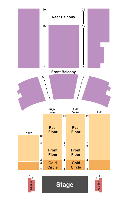 Theatre Rialto Endstage GC Seating Chart