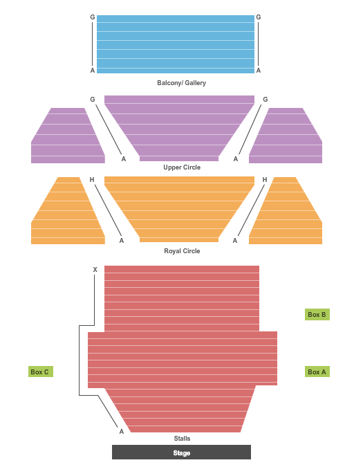 Haymarket Theatre Royal Seating Map