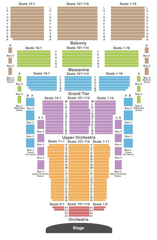 Civic Center Music Hall Seating Chart Oklahoma City Civic Center Music Hall Seating Chart