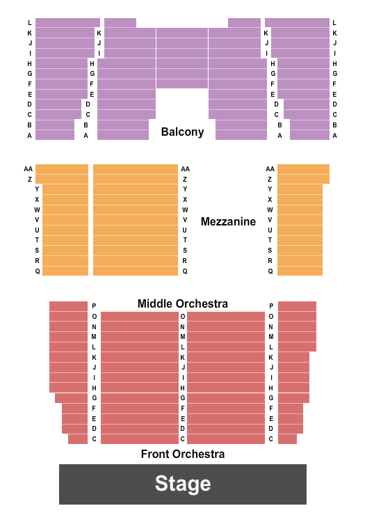 Thiry Auditorium Endstage Seating Chart