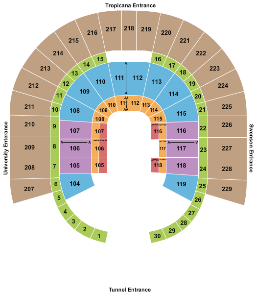Thomas Mack Center Seating Chart Seat Maps Las Vegas