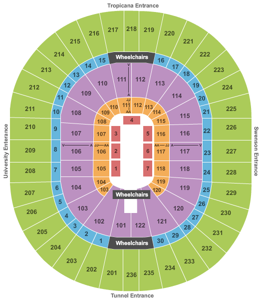 Thomas & Mack Center Batman Live Seating Chart