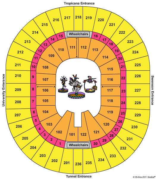 Thomas & Mack Center Circus Seating Chart