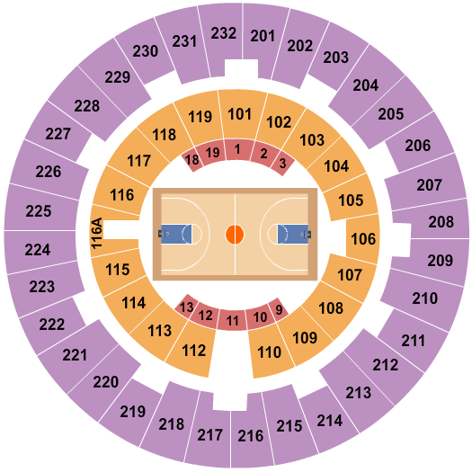 Thomas Assembly Center Basketball Seating Chart