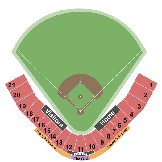 Thomas J. Dodd Memorial Stadium Baseball Seating Chart