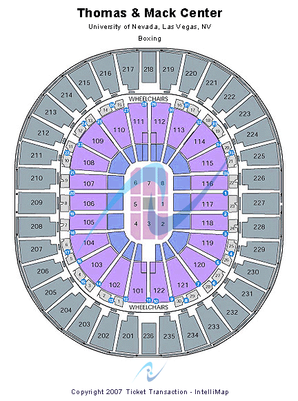 Thomas & Mack Center Boxing Seating Chart