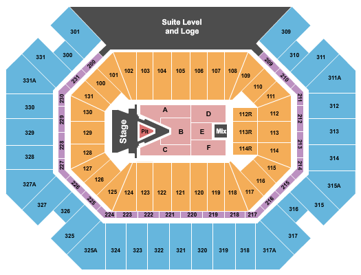 Thompson Boling Arena at Food City Center Aerosmith Seating Chart