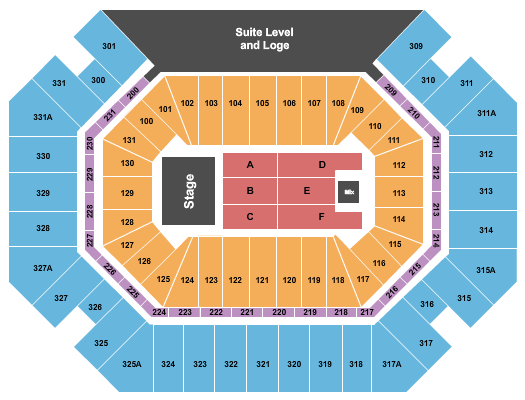 Thompson Boling Arena at Food City Center Andrea Bocelli Seating Chart