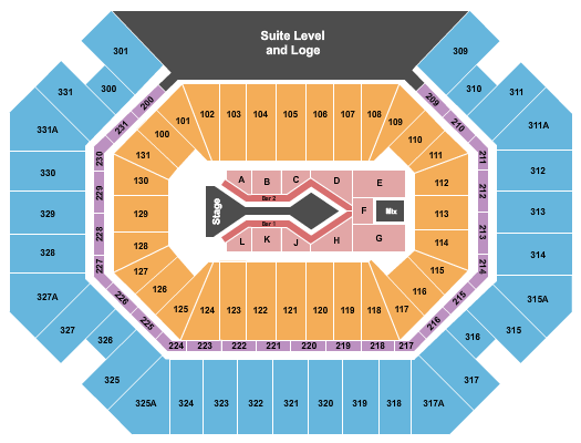 Thompson Boling Arena at Food City Center Blake Shelton Seating Chart