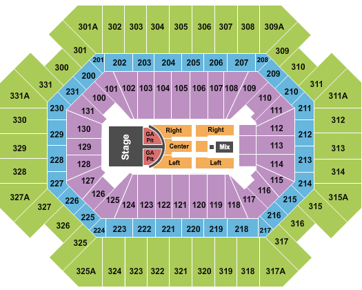 Thompson Boling Arena at Food City Center Brad Paisley Seating Chart