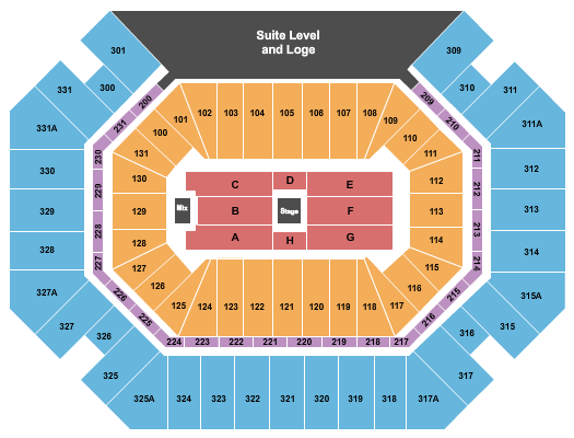 Thompson Boling Arena at Food City Center Center Stage Seating Chart