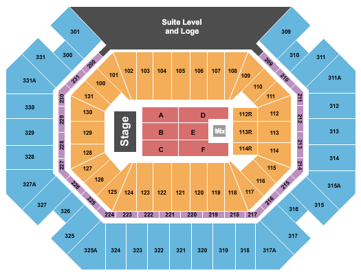 Thompson Boling Arena at Food City Center Endstage 2 Seating Chart