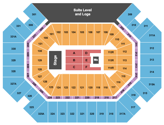 Thompson Boling Arena at Food City Center Endstage 4 Seating Chart