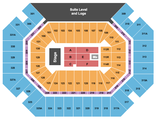 Thompson Boling Arena at Food City Center Endstage 6 Seating Chart