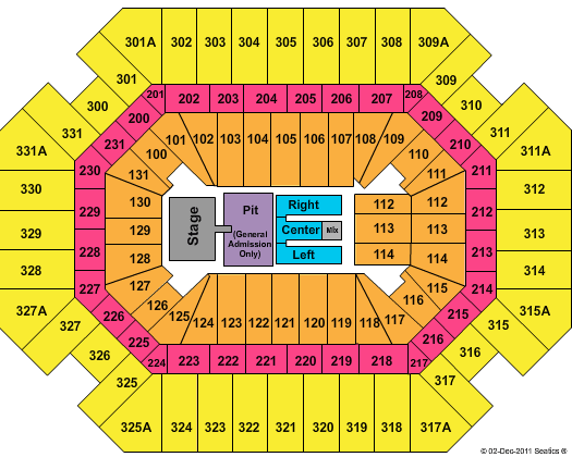 Thompson Boling Arena at Food City Center Eric Church Seating Chart