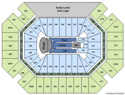 Thompson Boling Arena at Food City Center Garth Brooks Seating Chart