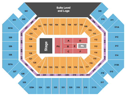 Thompson Boling Arena at Food City Center Guns N' Roses Seating Chart
