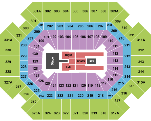 Thompson Boling Arena at Food City Center Journey Seating Chart