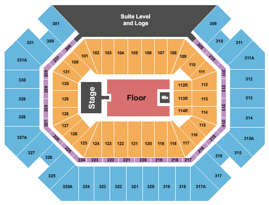 Thompson Boling Arena at Food City Center Koe Wetzel Seating Chart