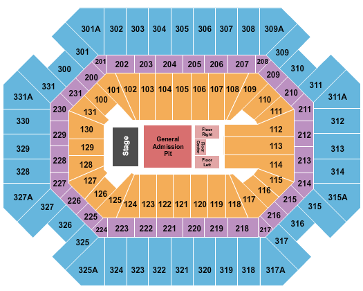Thompson Boling Arena at Food City Center Korn Seating Chart