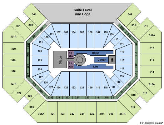 Thompson Boling Arena at Food City Center Luke Bryan Seating Chart