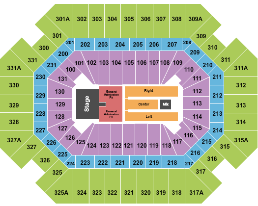 Thompson Boling Arena at Food City Center Luke Combs Seating Chart